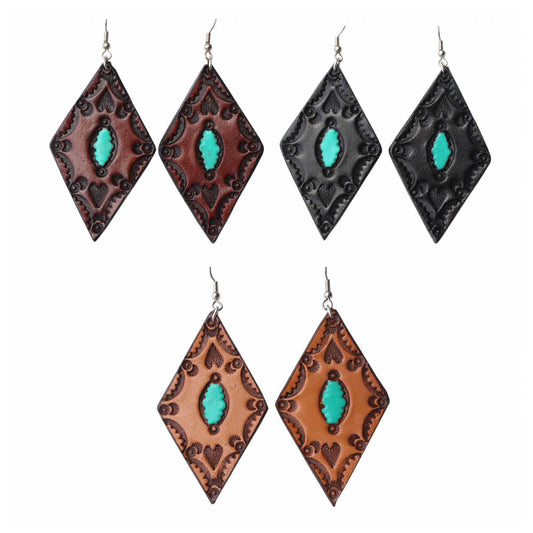 Leather Western Earrings