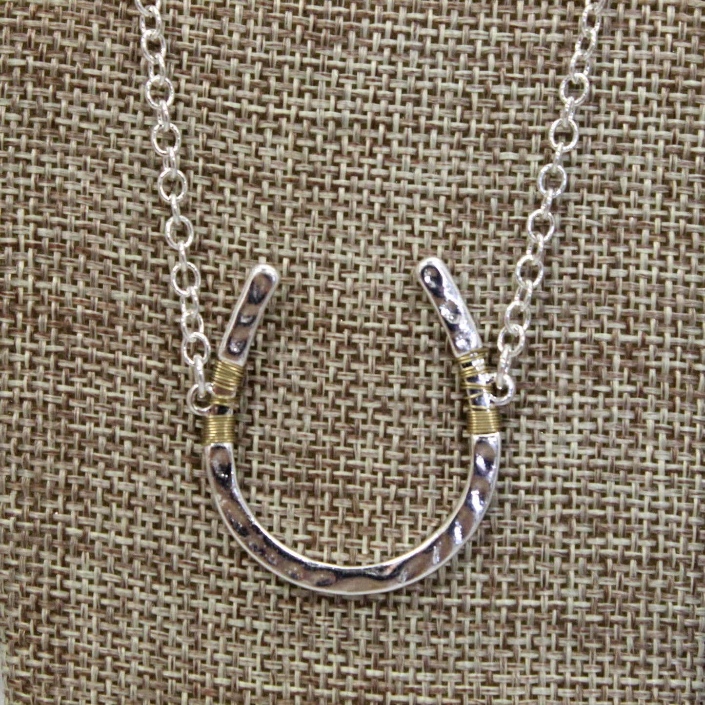 Ladies Wire Wrapped Horseshoe Necklace