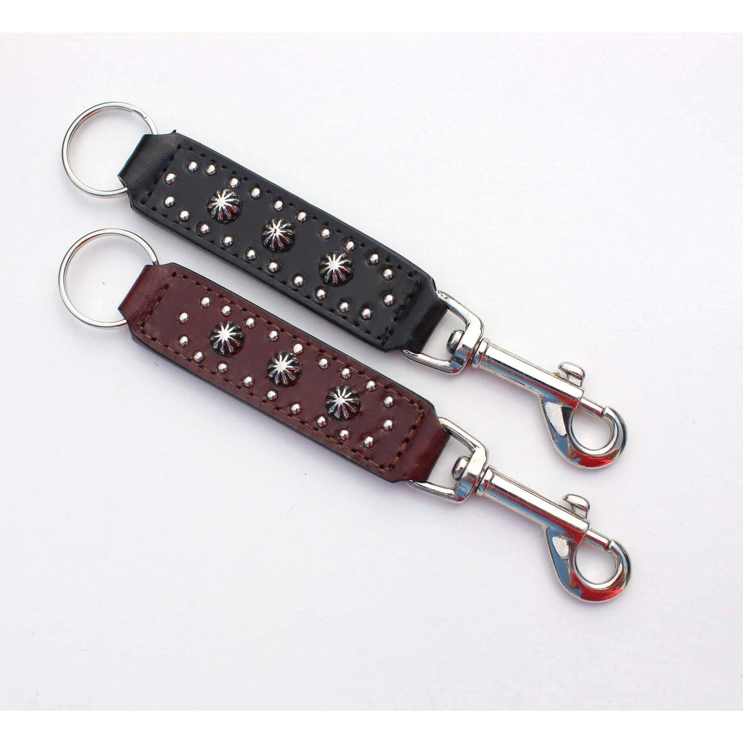 Western Leather Snap Keychain