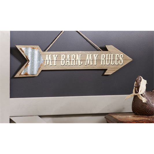 The My Barn My Rules Sign is perfect for horse owners, 4H leaders, and anyone who wants to add some personality to their barn or farm. Display this sign to gently remind barn visitors and boarders who makes the rules in your barn!