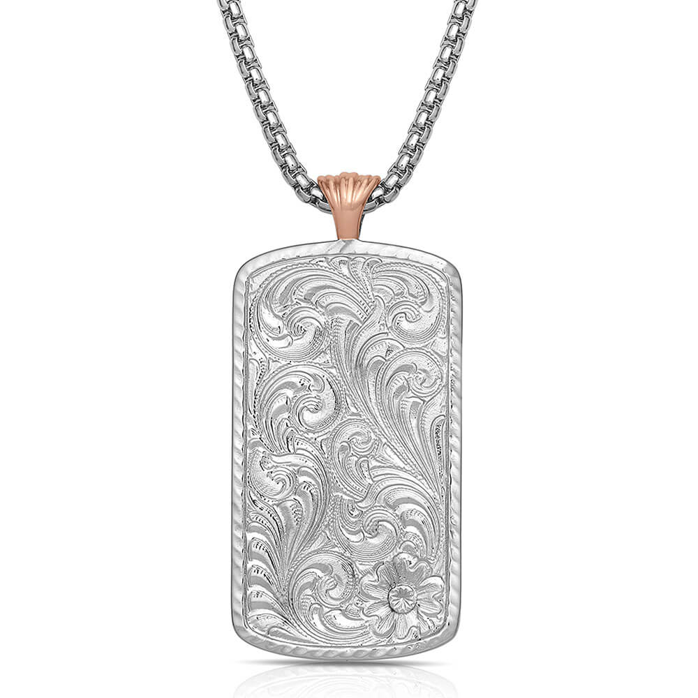 American Legends Cross Dog Tag Necklace