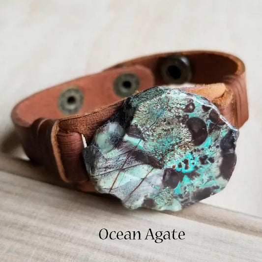 Stone & Leather Bracelet