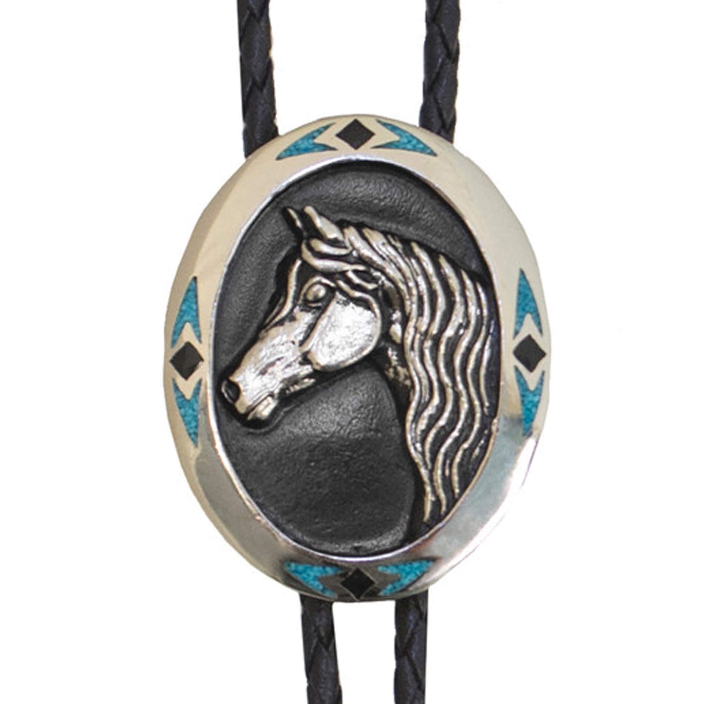 Oval Horse Bolo Tie