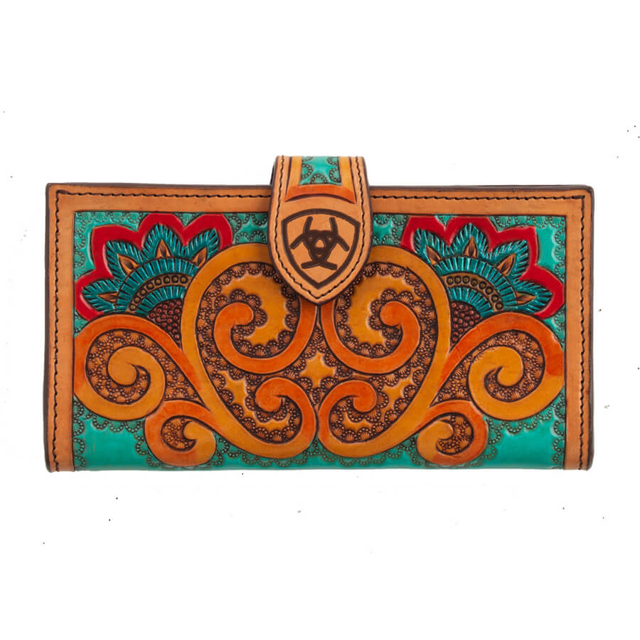 This wallet isn't just a functional essential - it's a work of art that will only get better with age. The rich, supple leather and intricate paisley design lend an air of effortless sophistication to your look, while the durable construction ensures it will be a trusted companion for years to come.