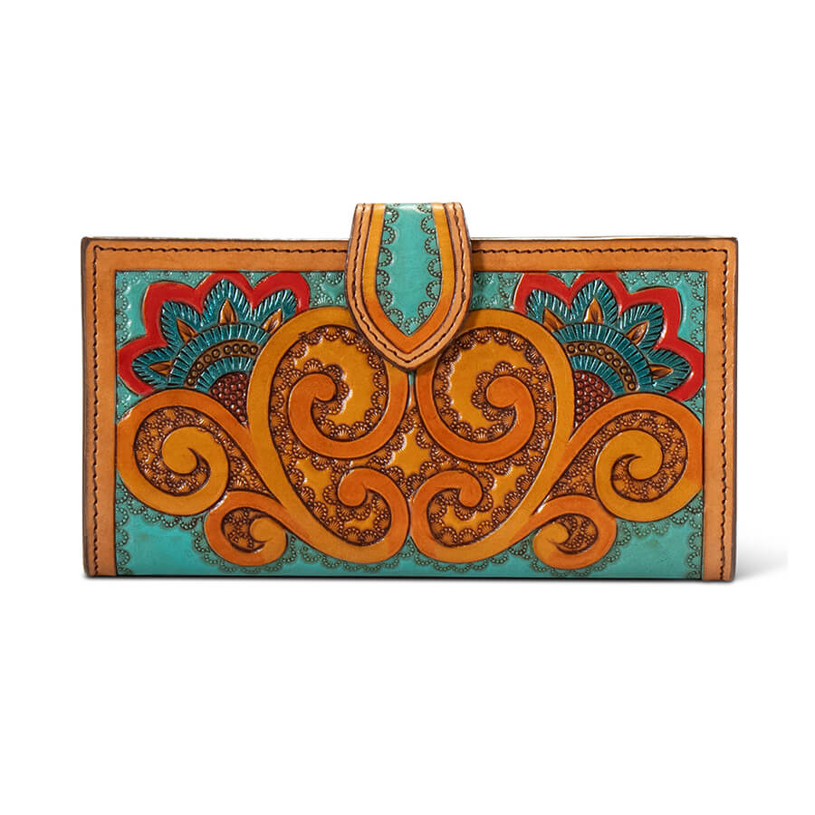 Paisley Ladies Western Leather Wallet