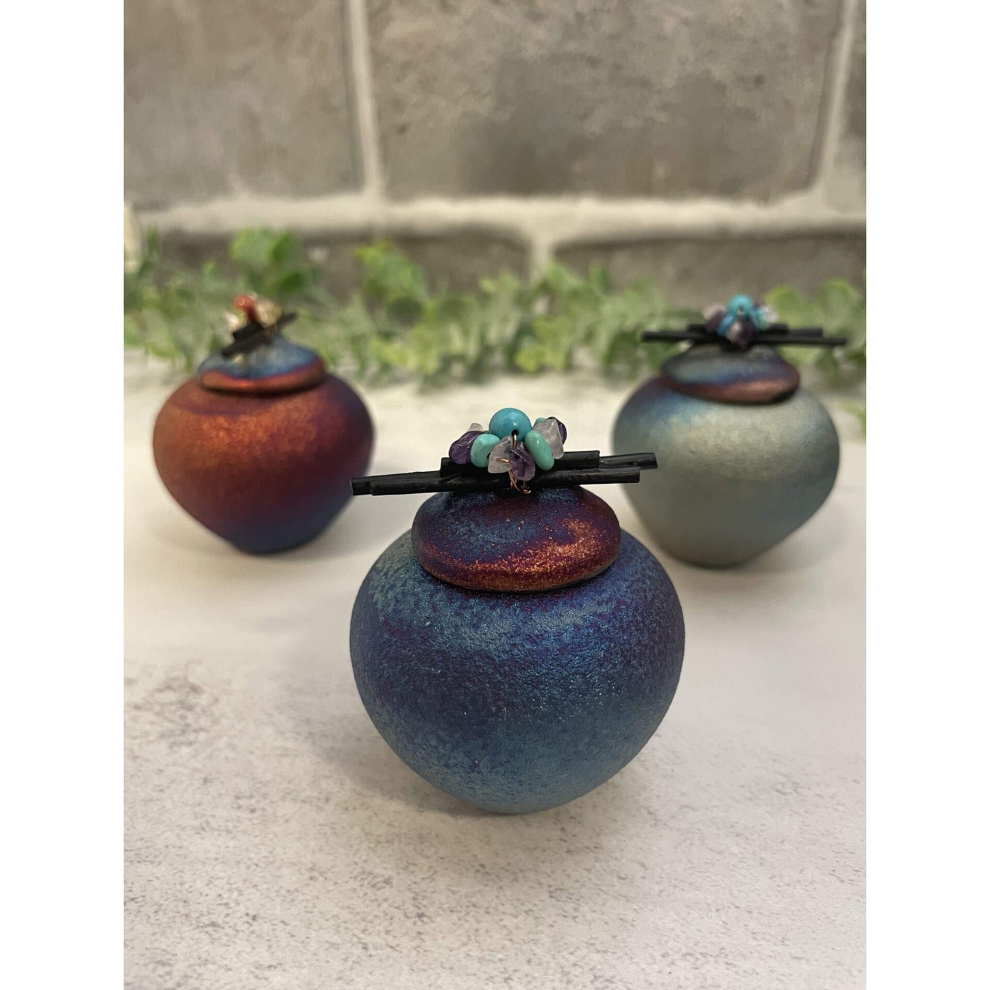 Mini Raku Pottery Dream Jar