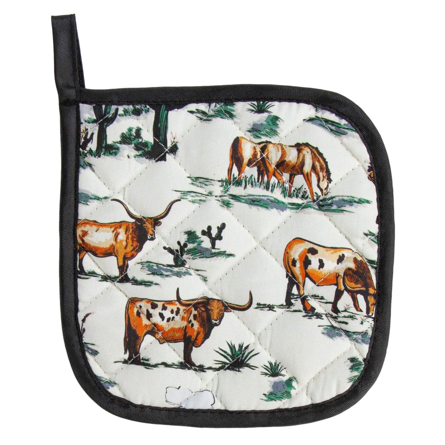 Ranch Life Pot Holder and Oven Mitt