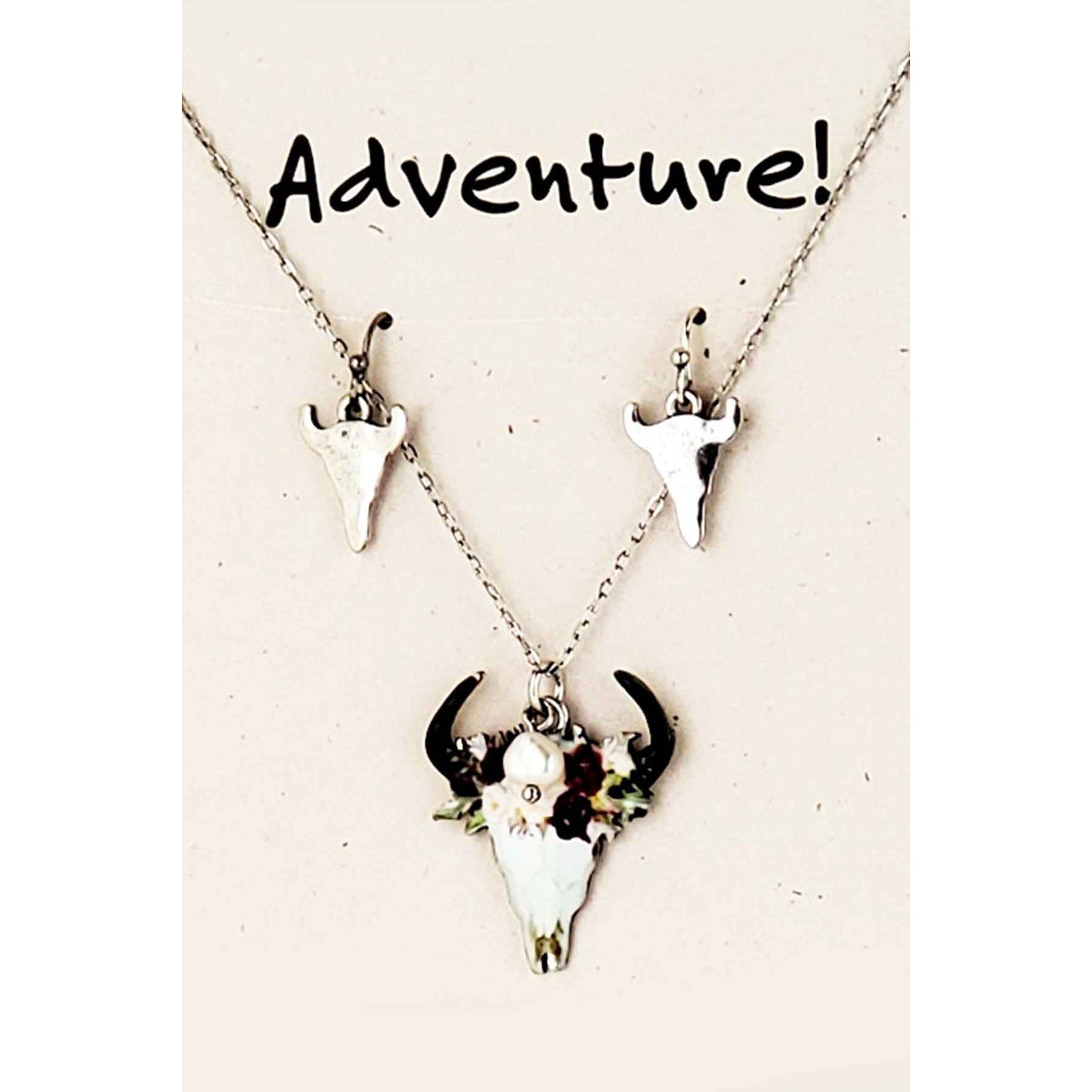 Buffalo Skull Necklace Set