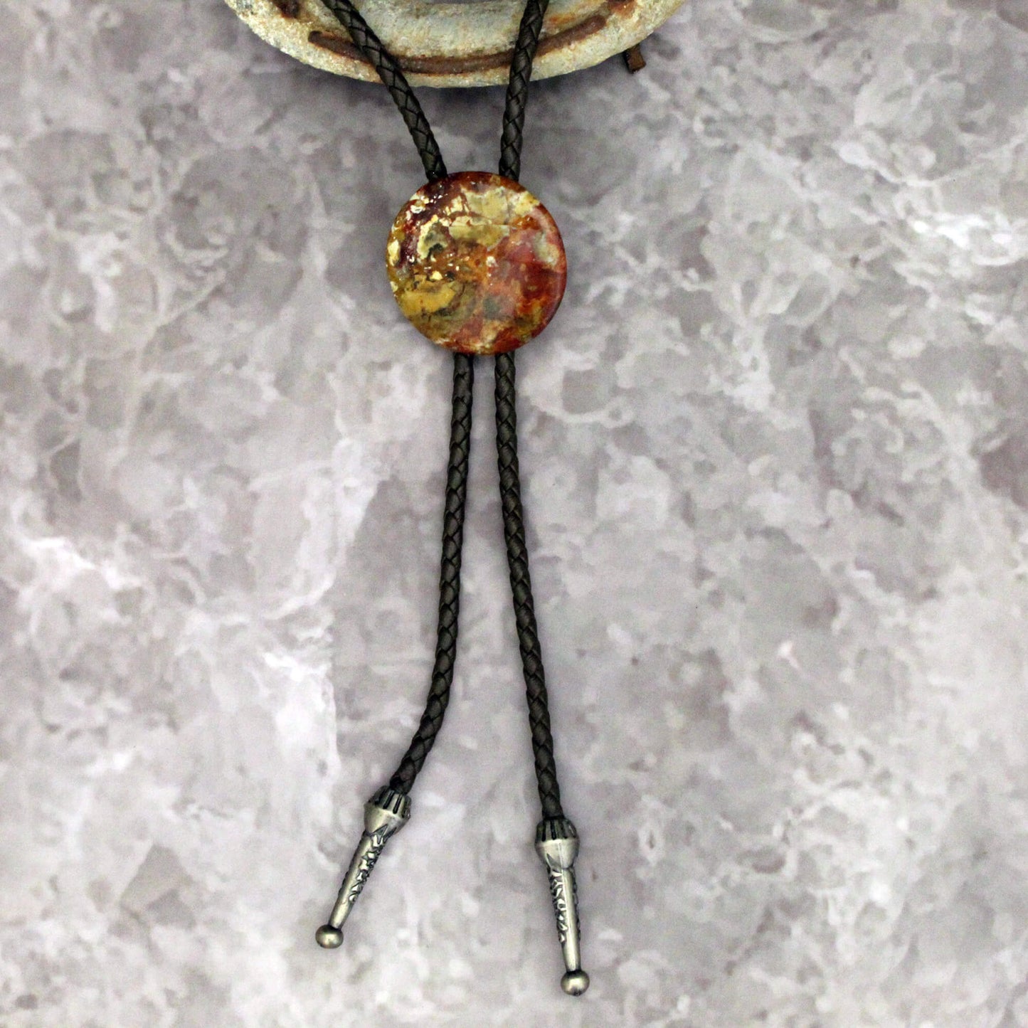 Round Stone Bolo Tie