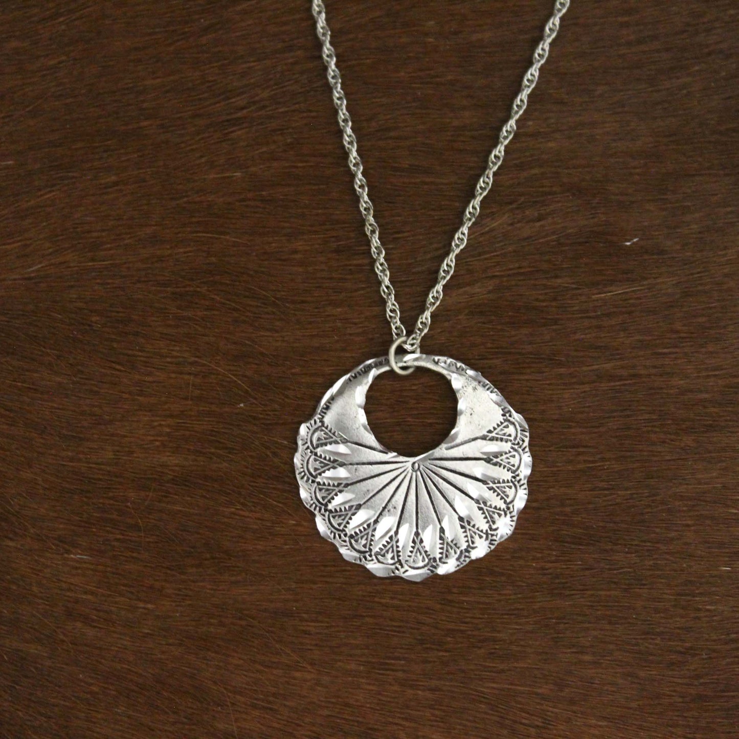 Shell Pewter Necklace