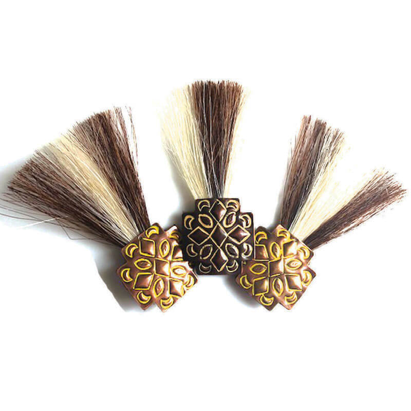 Concho Hat Pin with Horsehair