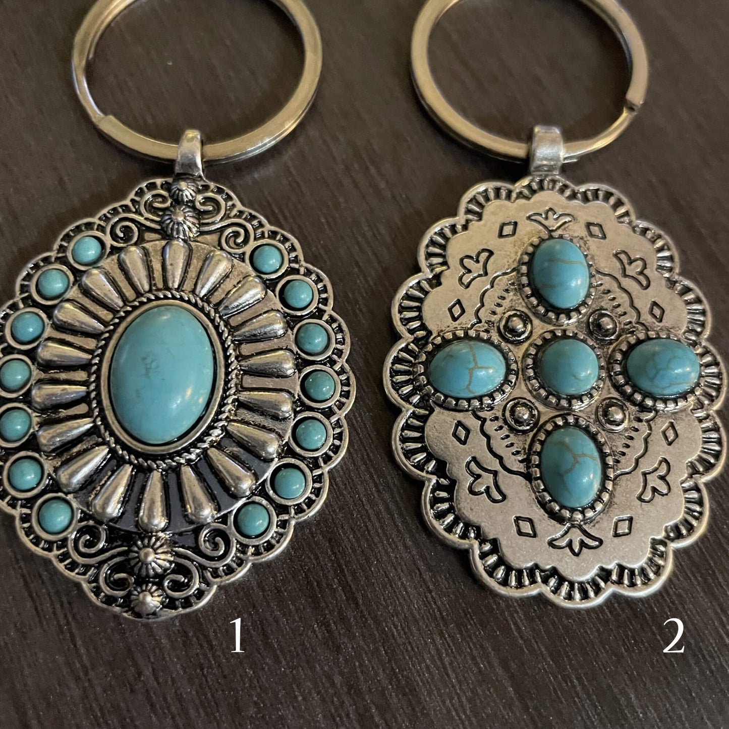 Silver Concho Keychain