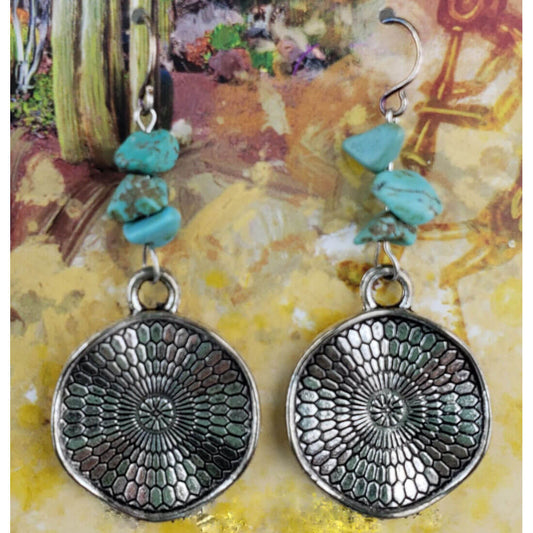 Silver Disk Earrings