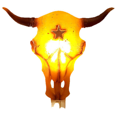 Western Cow Skull Night Light