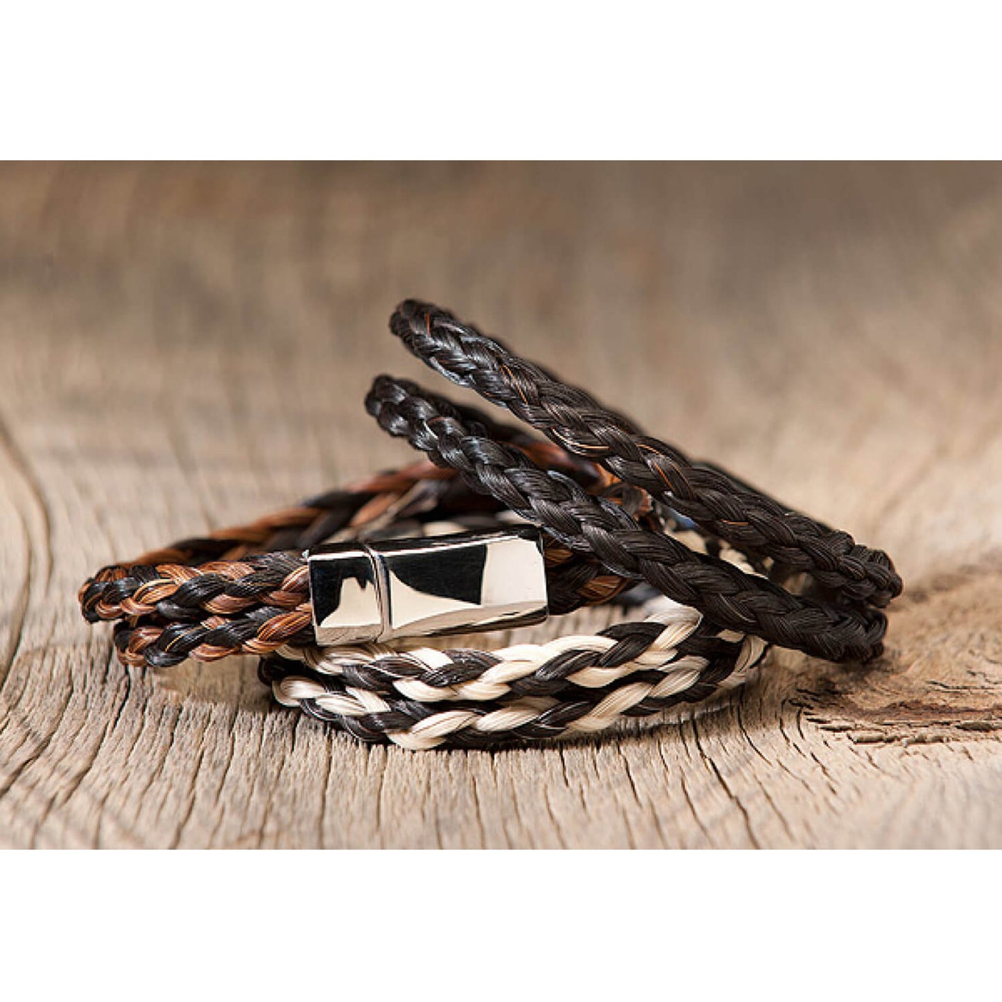 Double Spiral Horsehair Bracelet