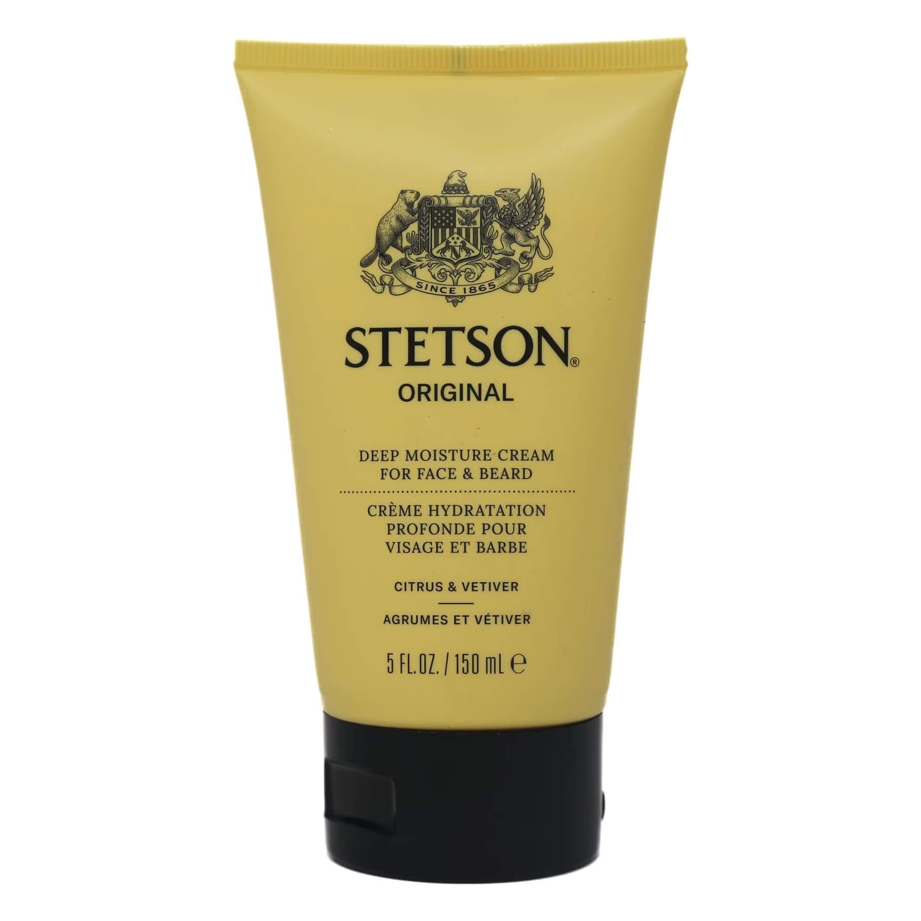 Stetson deep moisture cream for face and beard on a white background