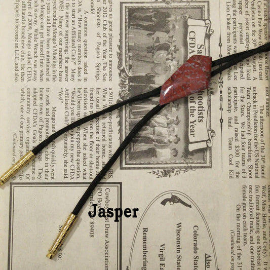 Suede Cord Bolo Tie - Genuine Stone USA