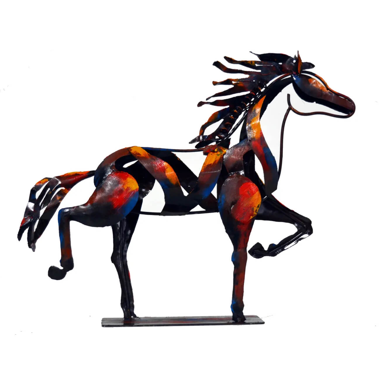 Handcrafted Metal Horse Sculpture