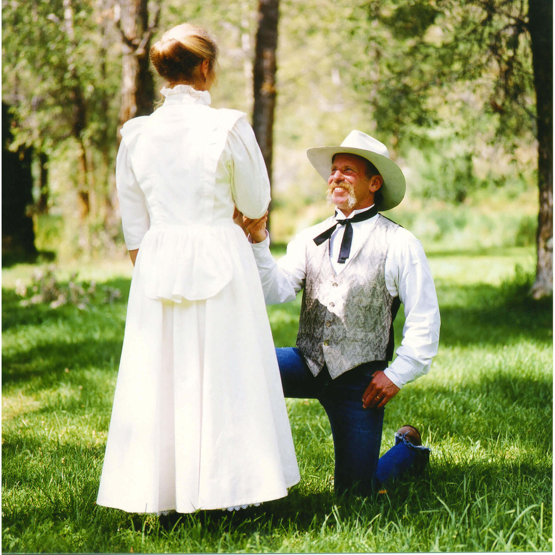 Western Wedding 1800's Bustle Dress Made in USA 10 Western Wedding 1800's Bustle Dress Made in USA 10
