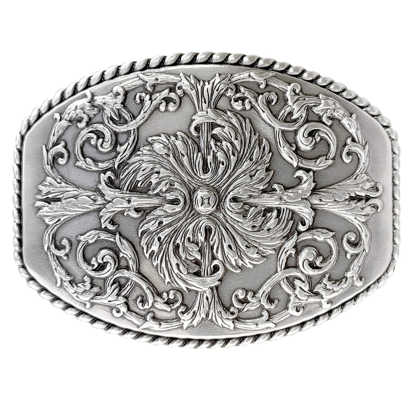 Ornate Floral Western Belt Buckle