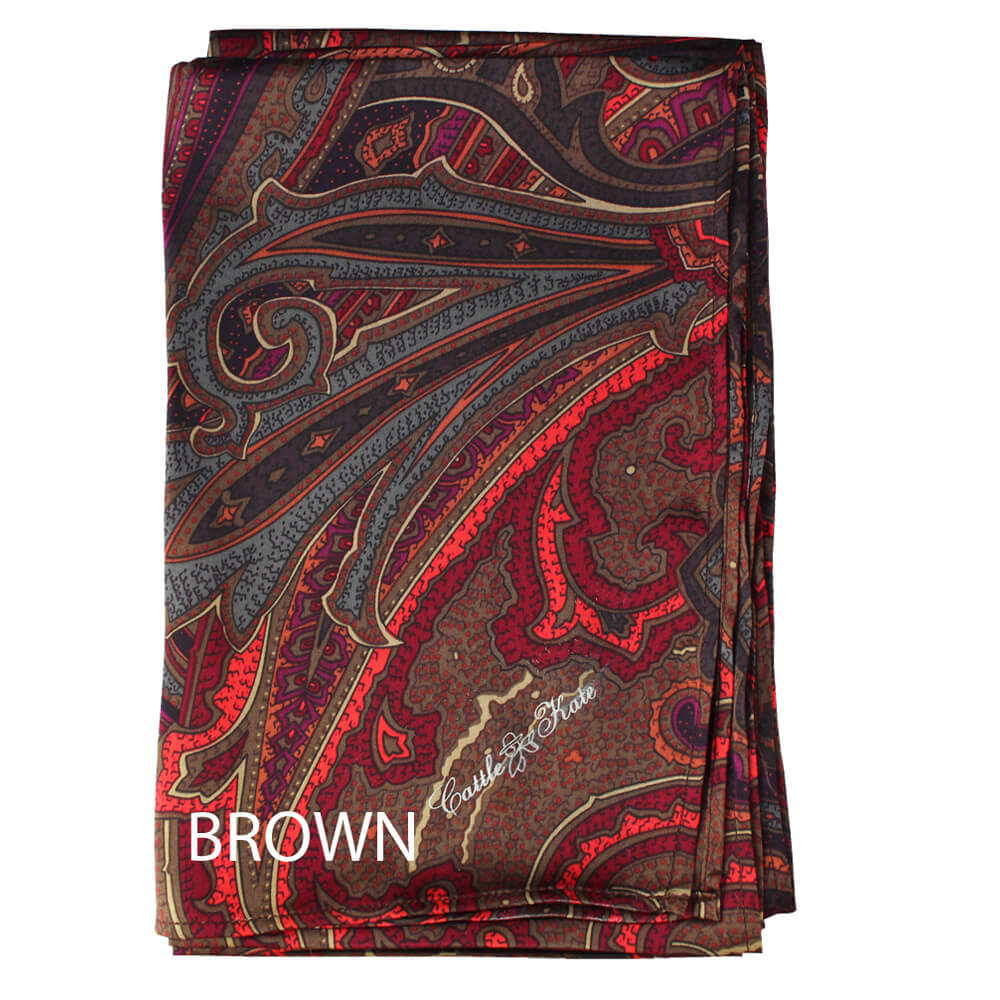 Western Paisley Silk Scarf