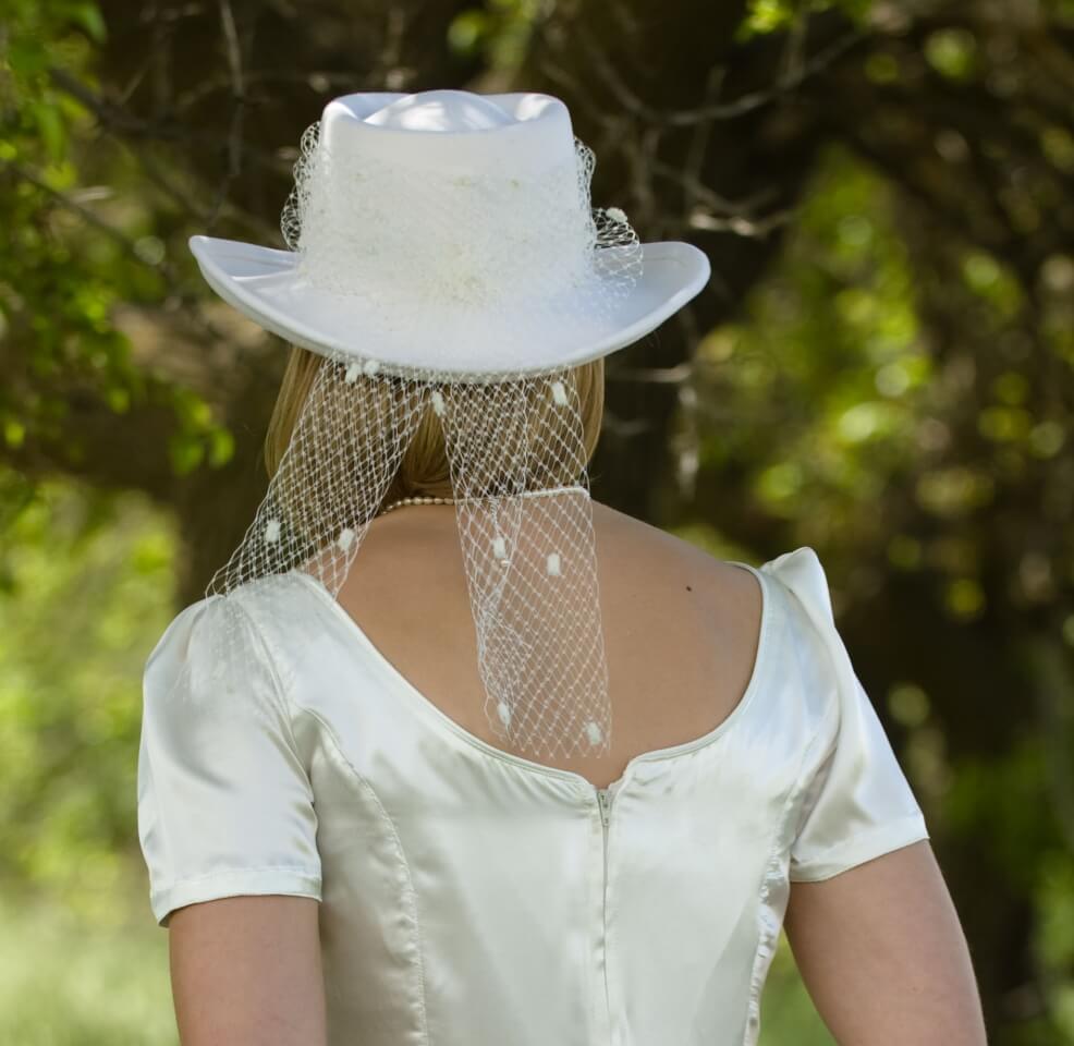 Cowgirl Veil Wedding Hat