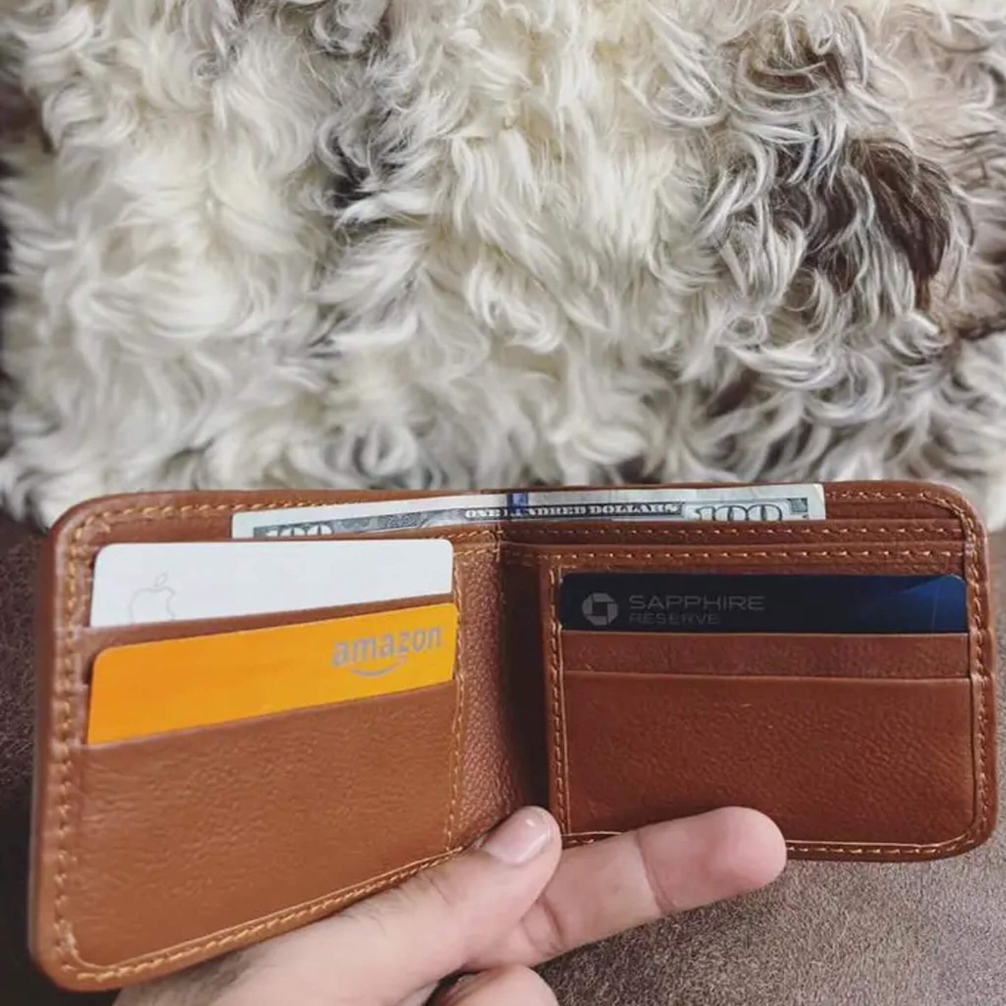 Cowhide Bi-Fold Wallet