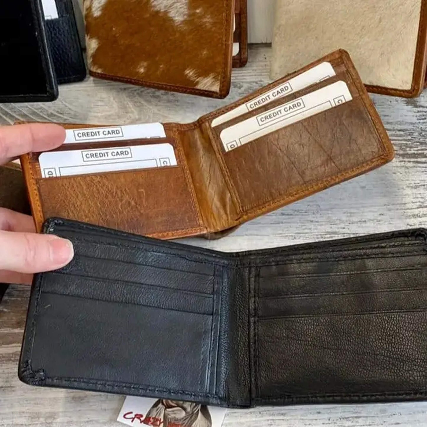 Cowhide Bi-Fold Wallet