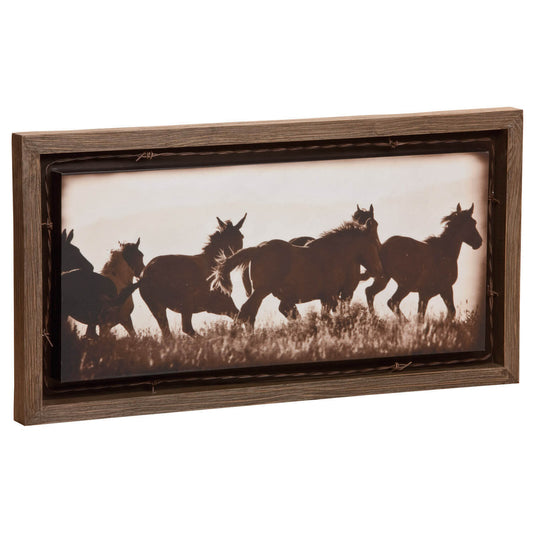 Sunset Run Barn Wood Shadow Box Art