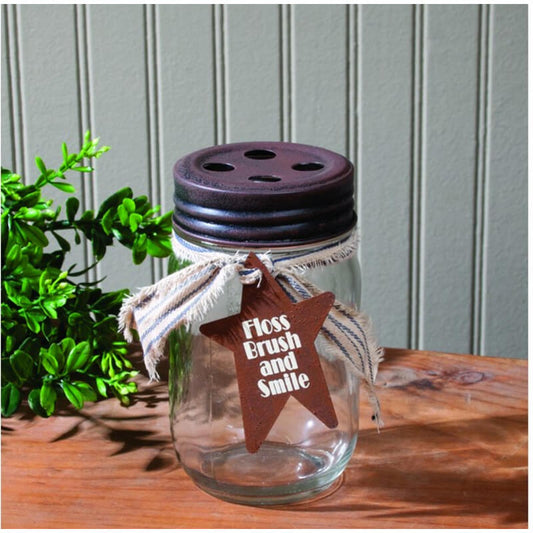 Mason Jar Western Toothbrush Holders