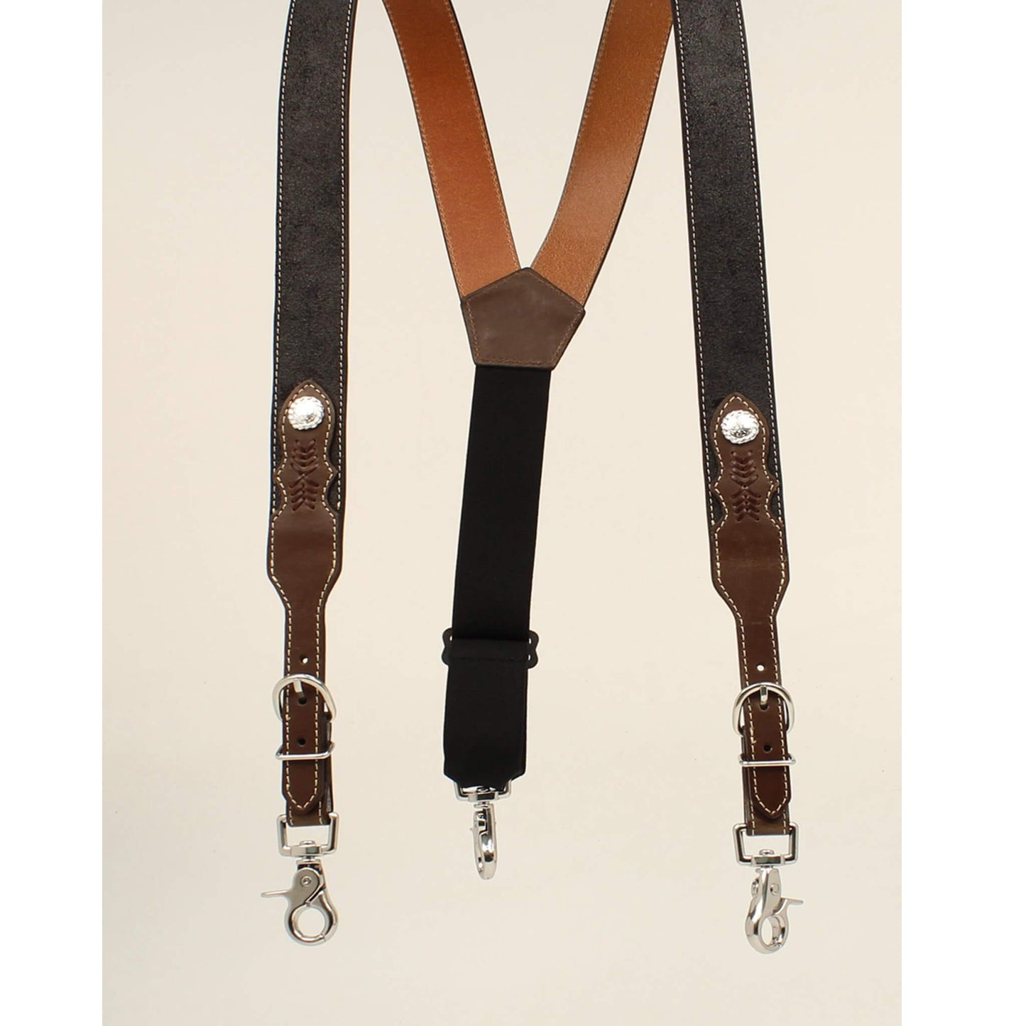 Two-Tone Leather Suspenders