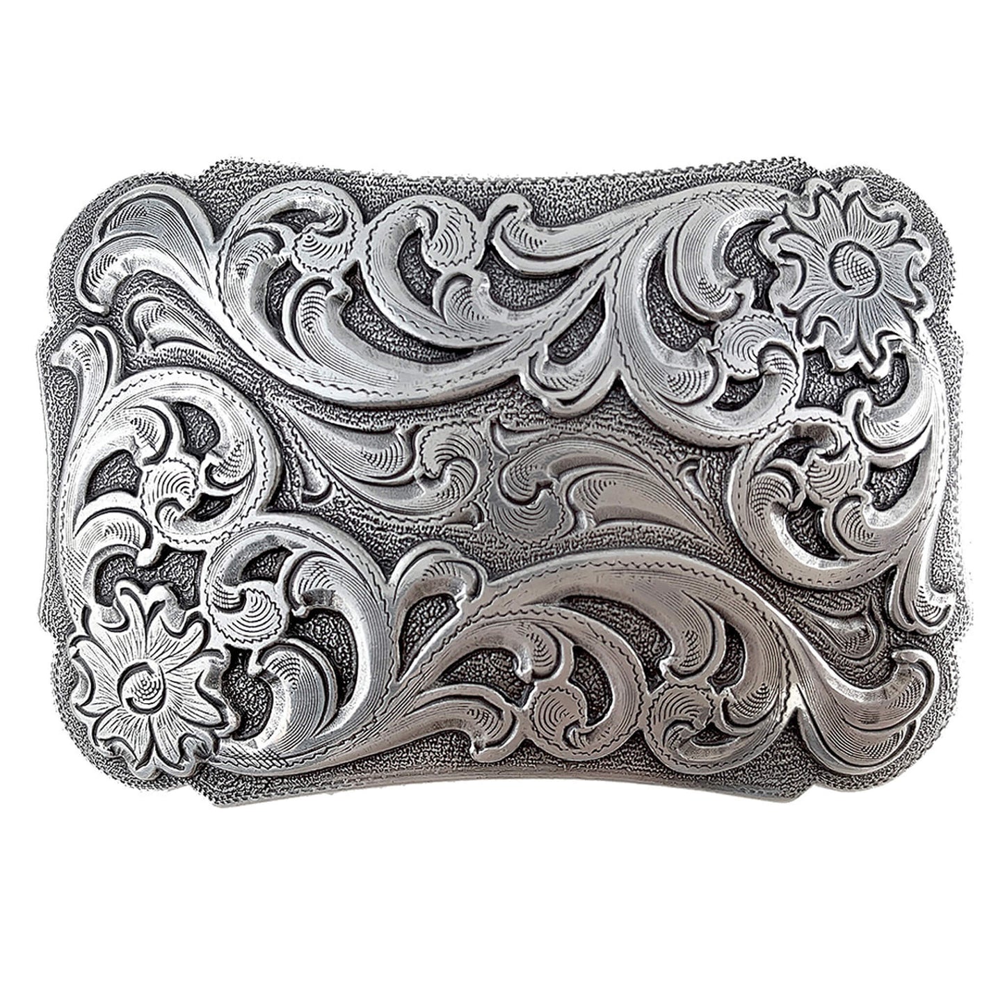 Western Engraved Floral Belt Buckle