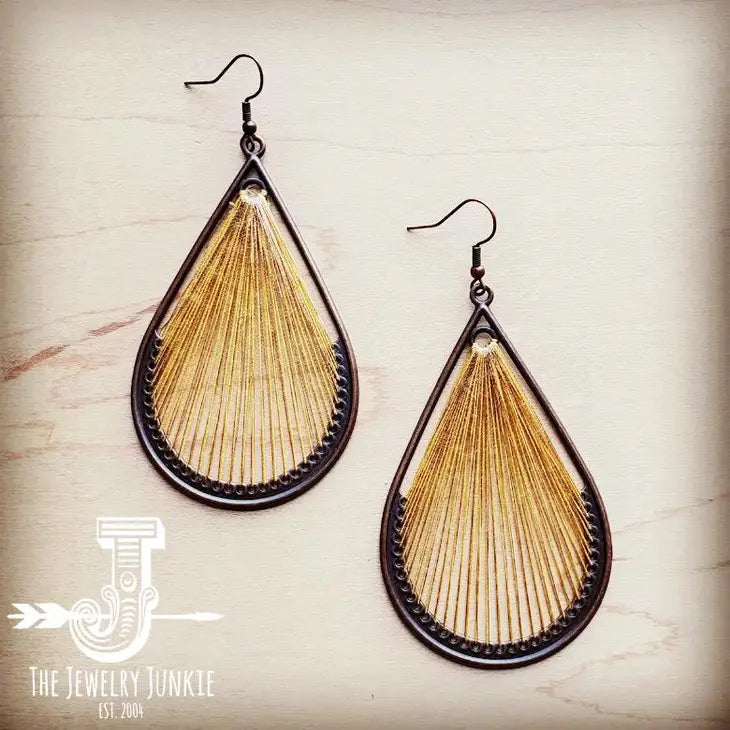 Woven Tear Drop Earrings