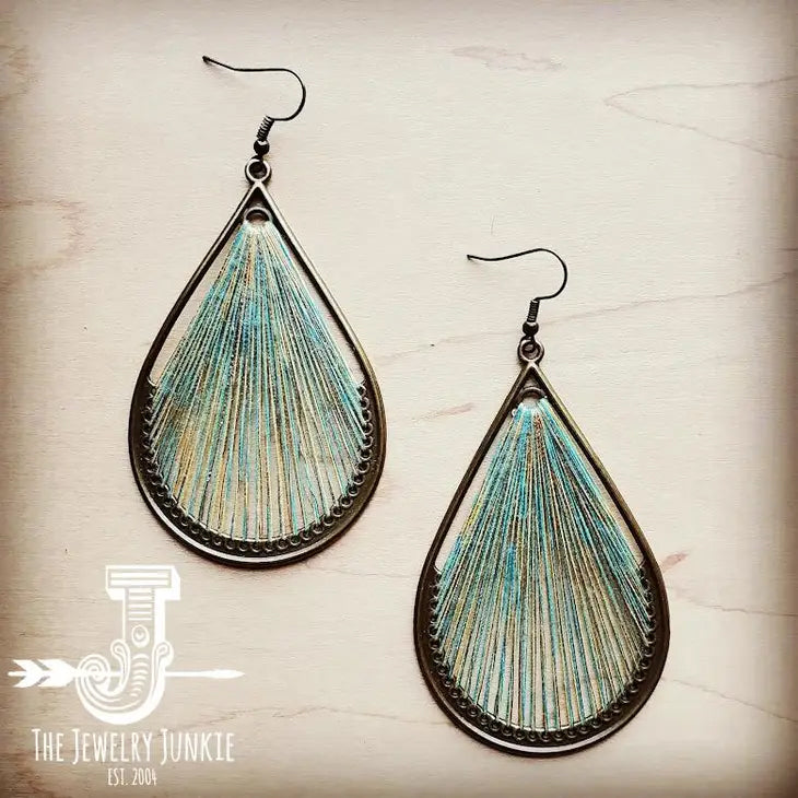 Woven Tear Drop Earrings